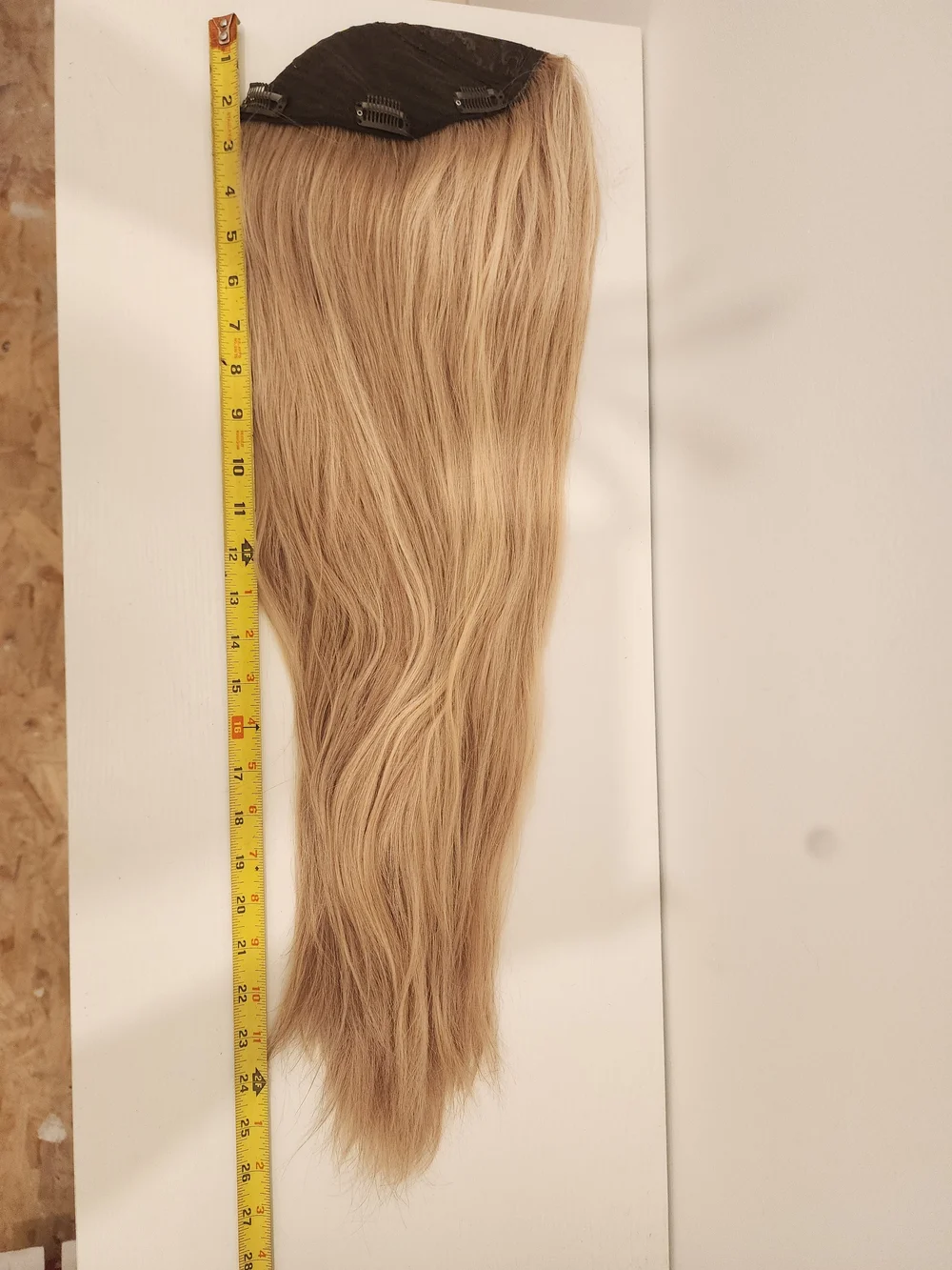 Gardeaux Wigs Topper Rooted Blonde 24 In Long 8x8 Cap 100% Human Hair Silk Top